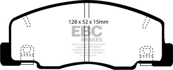 EBC Brakes DP1204 - Kit de plaquettes de frein, frein à disque cwaw.fr