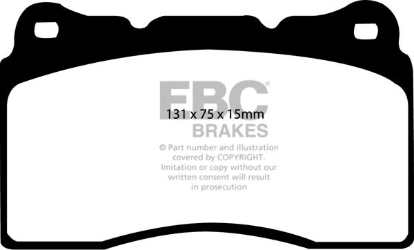 EBC Brakes DP81210RP1 - Kit de plaquettes de freins de haute performance cwaw.fr