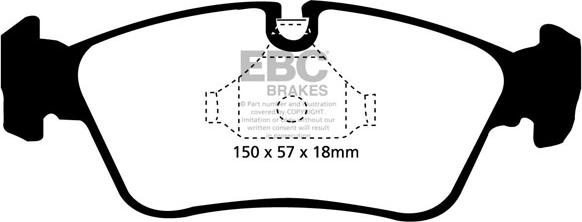 EBC Brakes DP1211 - Kit de plaquettes de frein, frein à disque cwaw.fr