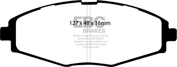 EBC Brakes DP1212 - Kit de plaquettes de frein, frein à disque cwaw.fr