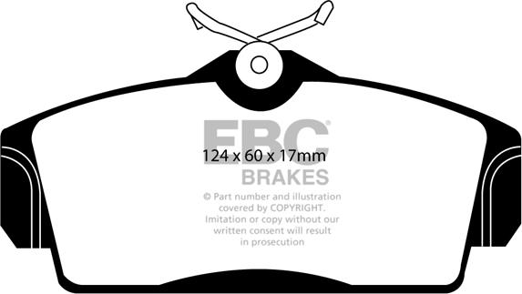 EBC Brakes DP1238 - Kit de plaquettes de frein, frein à disque cwaw.fr