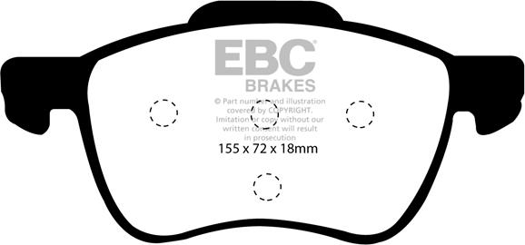 EBC Brakes DP1229 - Kit de plaquettes de frein, frein à disque cwaw.fr