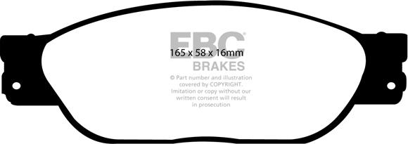 EBC Brakes DP1220/2 - Kit de plaquettes de frein, frein à disque cwaw.fr