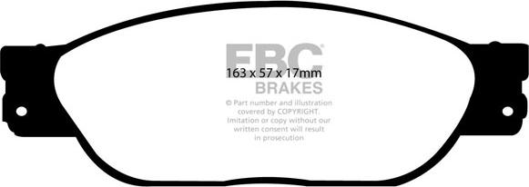 EBC Brakes DP21220 - Kit de plaquettes de frein, frein à disque cwaw.fr