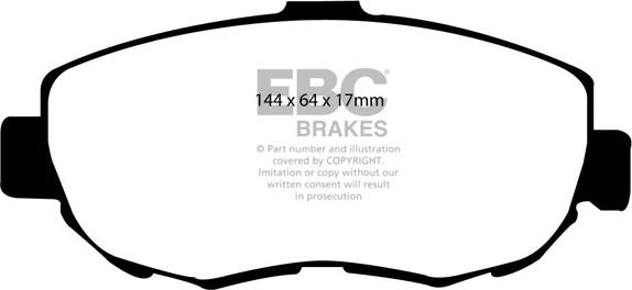 EBC Brakes DP1223 - Kit de plaquettes de frein, frein à disque cwaw.fr