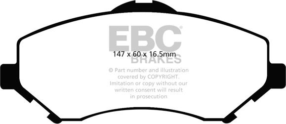 EBC Brakes DP1798 - Kit de plaquettes de frein, frein à disque cwaw.fr