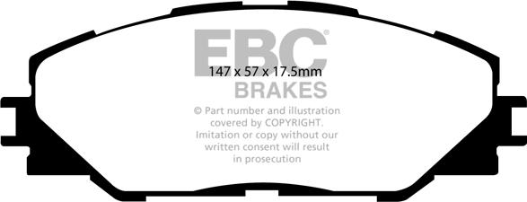 EBC Brakes DP1792 - Kit de plaquettes de frein, frein à disque cwaw.fr