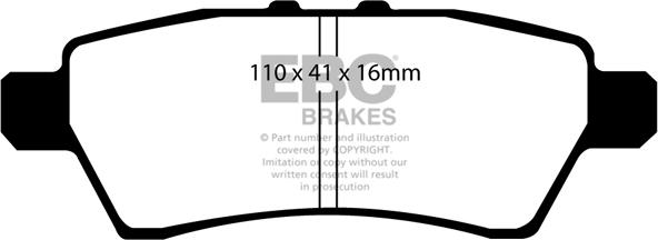 EBC Brakes DP1748 - Kit de plaquettes de frein, frein à disque cwaw.fr