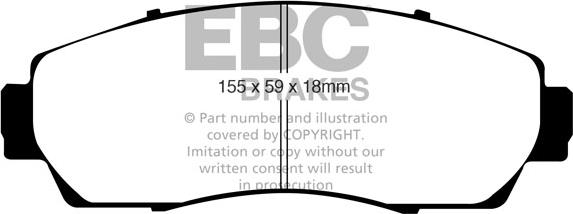 EBC Brakes DP1743 - Kit de plaquettes de frein, frein à disque cwaw.fr