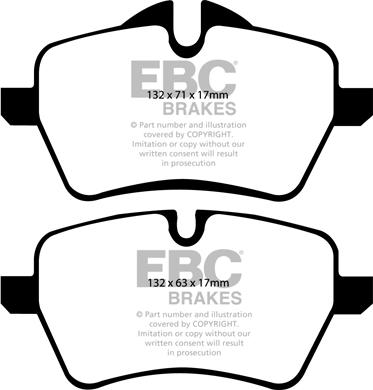 EBC Brakes DP1789 - Kit de plaquettes de frein, frein à disque cwaw.fr