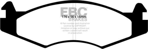 EBC Brakes DP813 - Kit de plaquettes de frein, frein à disque cwaw.fr