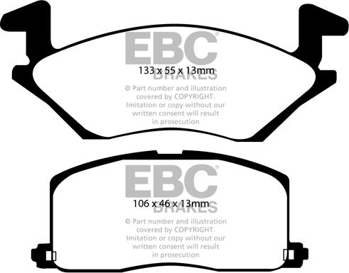 EBC Brakes DP879 - Kit de plaquettes de frein, frein à disque cwaw.fr