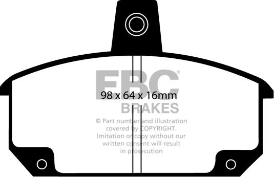 EBC Brakes DP354 - Kit de plaquettes de frein, frein à disque cwaw.fr