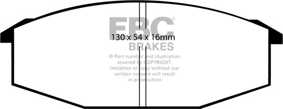 EBC Brakes DP352 - Kit de plaquettes de frein, frein à disque cwaw.fr