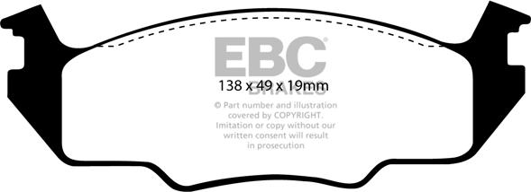 EBC Brakes DP366/2 - Kit de plaquettes de frein, frein à disque cwaw.fr