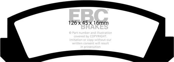 EBC Brakes DP309 - Kit de plaquettes de frein, frein à disque cwaw.fr