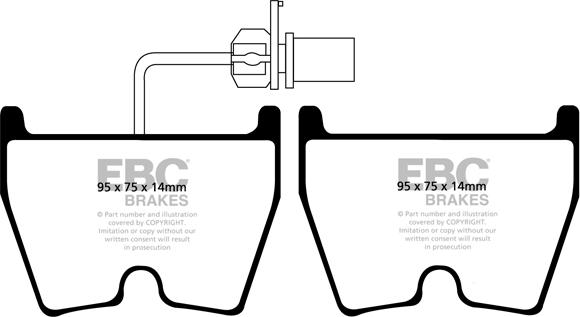 EBC Brakes DP31513C - Kit de plaquettes de frein, frein à disque cwaw.fr