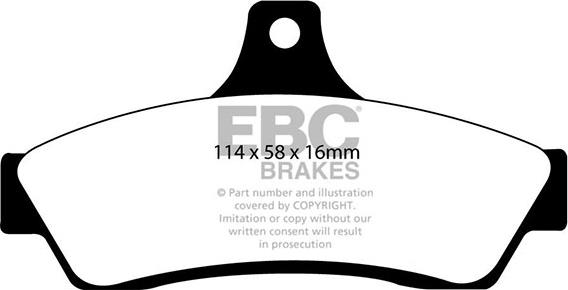 EBC Brakes DP41711R - Kit de plaquettes de frein, frein à disque cwaw.fr