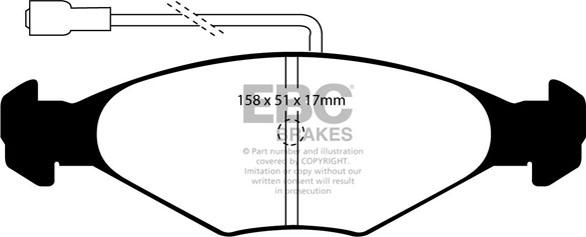 EBC Brakes DP384 - Kit de plaquettes de frein, frein à disque cwaw.fr