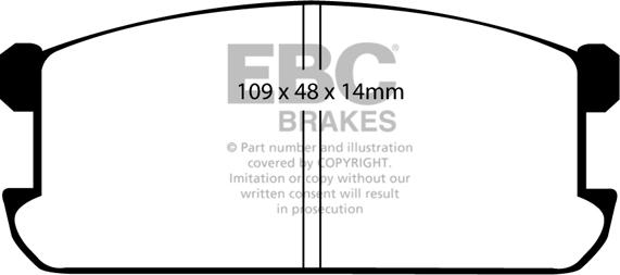 EBC Brakes DP383 - Kit de plaquettes de frein, frein à disque cwaw.fr