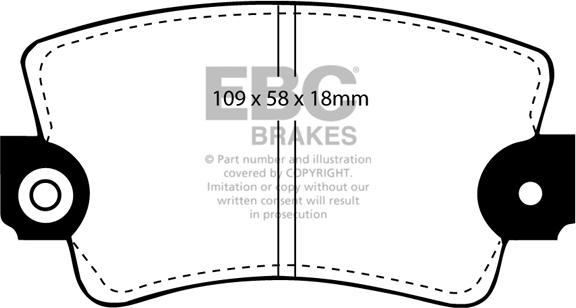 EBC Brakes DP324 - Kit de plaquettes de frein, frein à disque cwaw.fr