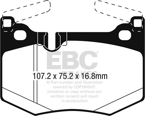 EBC Brakes DP42261R - Kit de plaquettes de frein, frein à disque cwaw.fr