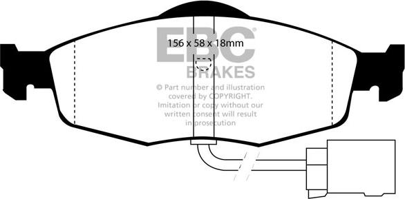 EBC Brakes DP2955 - Kit de plaquettes de frein, frein à disque cwaw.fr