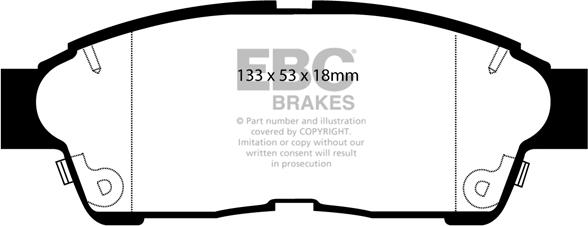 EBC Brakes DP2964 - Kit de plaquettes de frein, frein à disque cwaw.fr