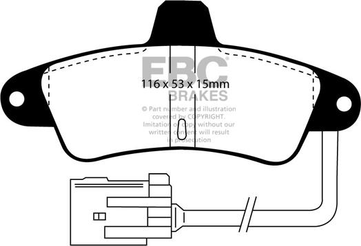 EBC Brakes DP2965 - Kit de plaquettes de frein, frein à disque cwaw.fr