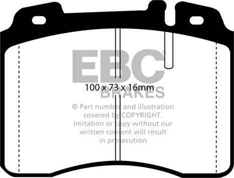 EBC Brakes DP2927/2 - Kit de plaquettes de frein, frein à disque cwaw.fr