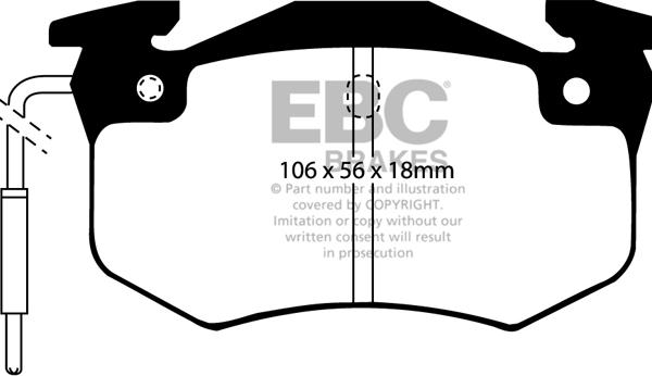 EBC Brakes DP2458 - Kit de plaquettes de frein, frein à disque cwaw.fr