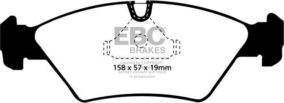 EBC Brakes DP2414 - Kit de plaquettes de frein, frein à disque cwaw.fr