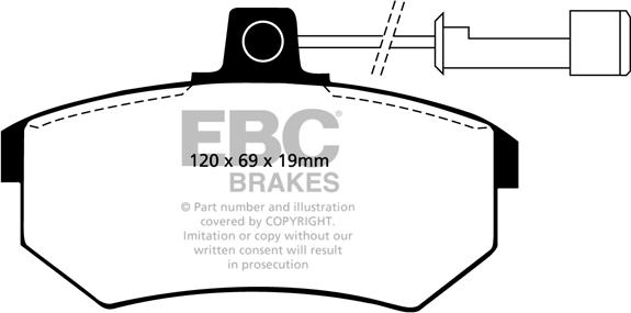 EBC Brakes DP2486 - Kit de plaquettes de frein, frein à disque cwaw.fr