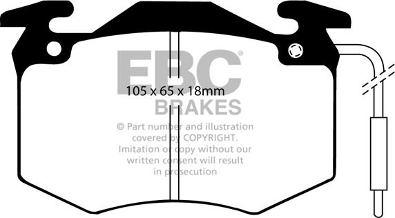 EBC Brakes DP2546 - Kit de plaquettes de frein, frein à disque cwaw.fr