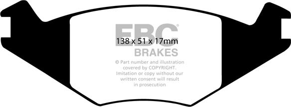 EBC Brakes DP2515 - Kit de plaquettes de frein, frein à disque cwaw.fr