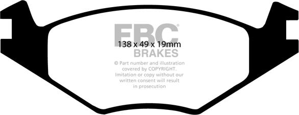 EBC Brakes DP2517/2 - Kit de plaquettes de frein, frein à disque cwaw.fr