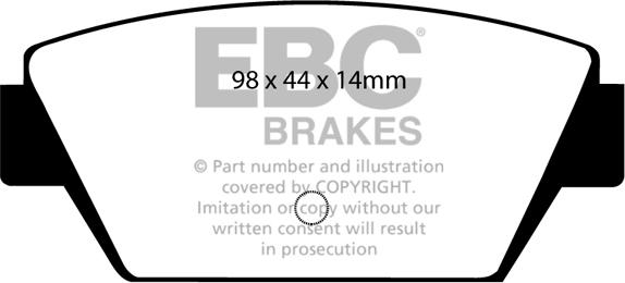 EBC Brakes DP2576 - Kit de plaquettes de frein, frein à disque cwaw.fr