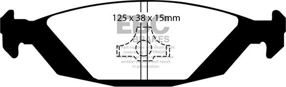 EBC Brakes DP635 - Kit de plaquettes de frein, frein à disque cwaw.fr