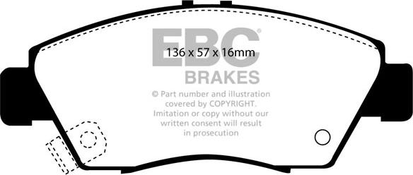 EBC Brakes DP2891 - Kit de plaquettes de frein, frein à disque cwaw.fr