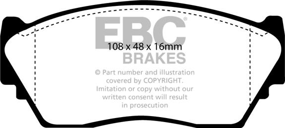 EBC Brakes DP2892 - Kit de plaquettes de frein, frein à disque cwaw.fr