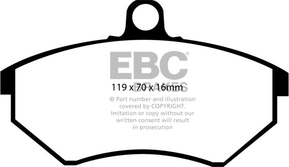 EBC Brakes DP2841 - Kit de plaquettes de frein, frein à disque cwaw.fr