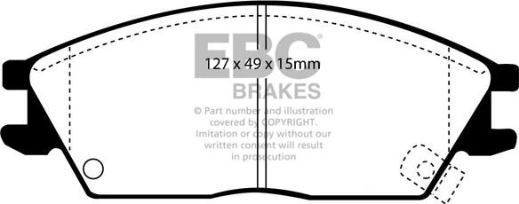 EBC Brakes DP2803 - Kit de plaquettes de frein, frein à disque cwaw.fr