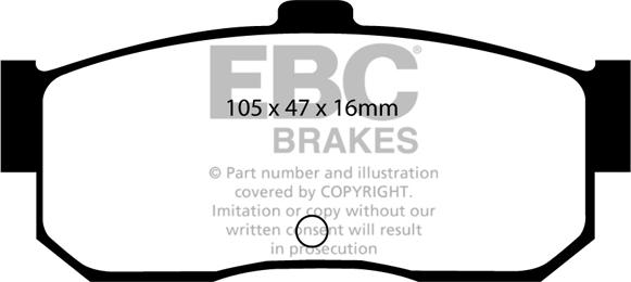 EBC Brakes DP889 - Kit de plaquettes de frein, frein à disque cwaw.fr