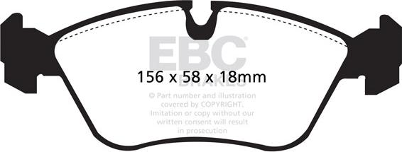 EBC Brakes DP2880 - Kit de plaquettes de frein, frein à disque cwaw.fr