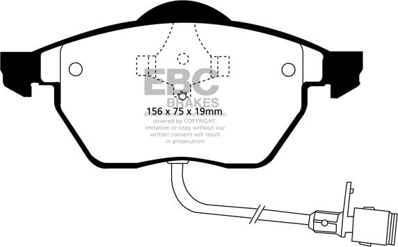 EBC Brakes DP836 - Kit de plaquettes de frein, frein à disque cwaw.fr