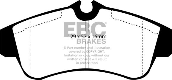 EBC Brakes DP2833 - Kit de plaquettes de frein, frein à disque cwaw.fr