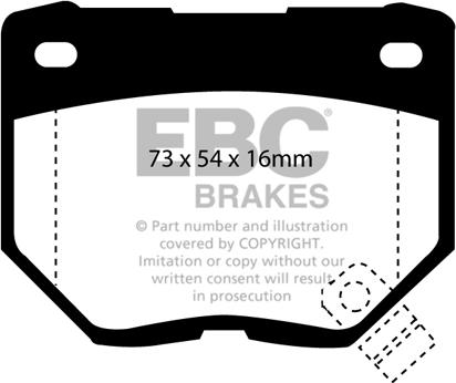 EBC Brakes DP2826 - Kit de plaquettes de frein, frein à disque cwaw.fr