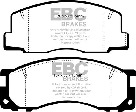 EBC Brakes DP876 - Kit de plaquettes de frein, frein à disque cwaw.fr