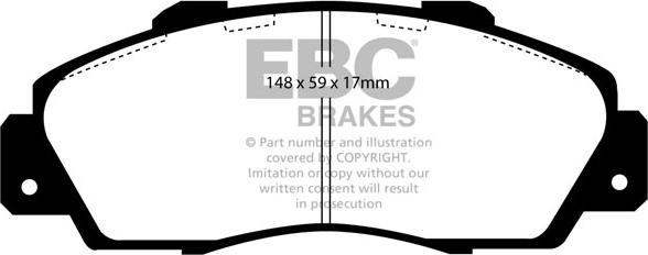 EBC Brakes DP2872 - Kit de plaquettes de frein, frein à disque cwaw.fr