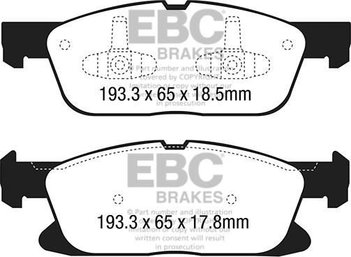 EBC Brakes DP23046 - Kit de plaquettes de frein, frein à disque cwaw.fr